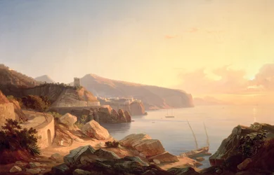 Le Golfe de Sorrente, près de Vico, vers 1855